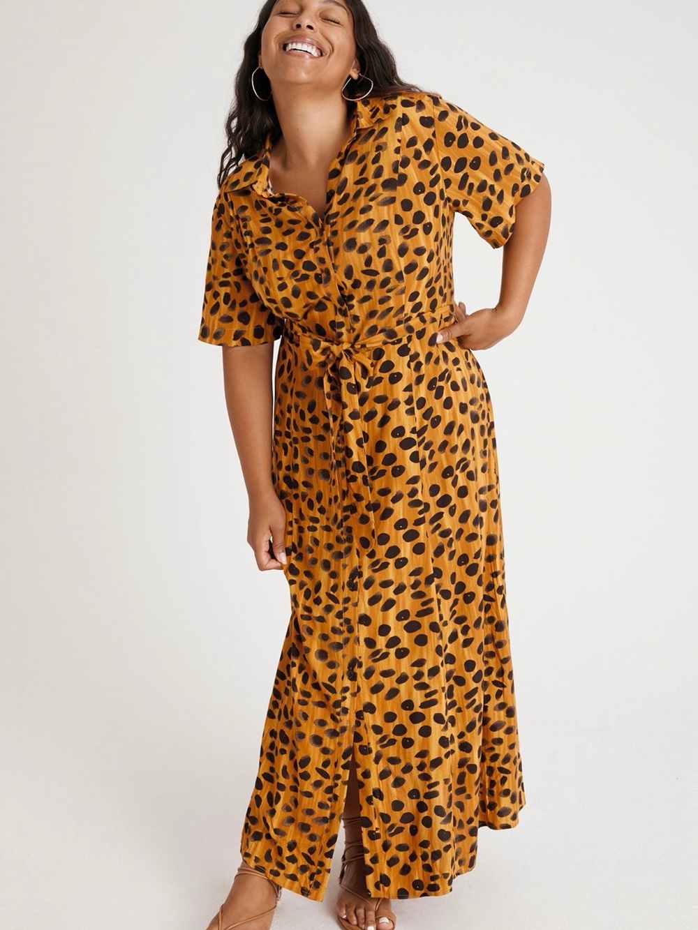 Anthropologie Vianne Maxi Shirtdress by Porridge NWT 12P
